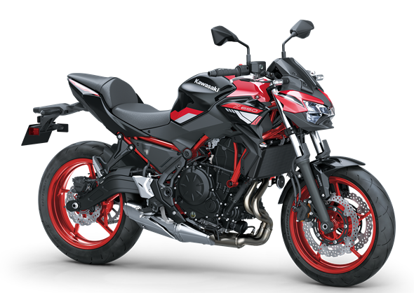 Kawasaki Z650 in Rot-Schwarz